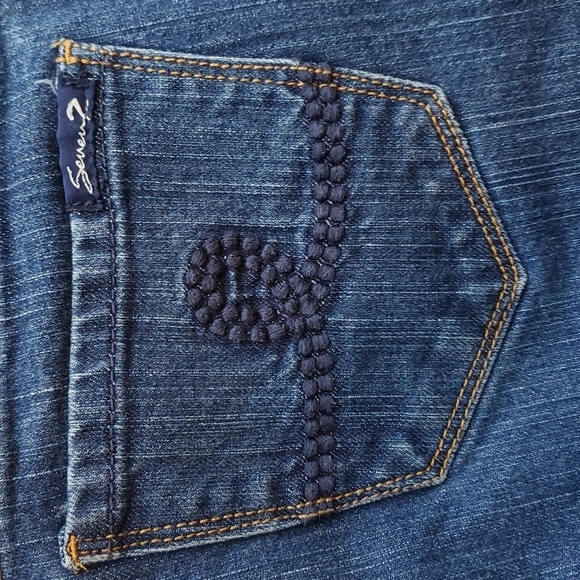 7 For All Mankind Dark Wash Bootcut Jeans 28 - Picture 2 of 8